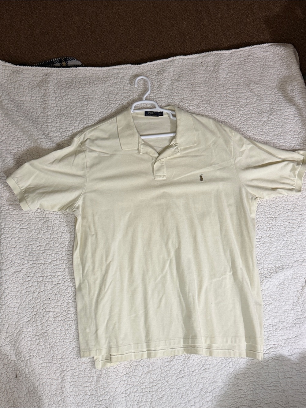 Ralph Lauren Men's Polo Shirt in Light Cream
